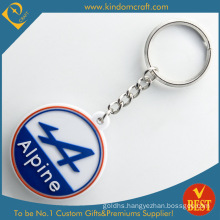 Souvenir Wholesale 2D Alpine Mountain Logo Rubber Key Chain in High Quality